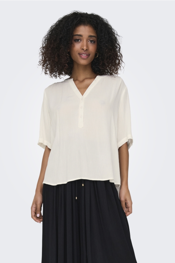 ONLJETTE LIFE 2/4 TOP WVN NOOS 15348612 Cloud Dancer